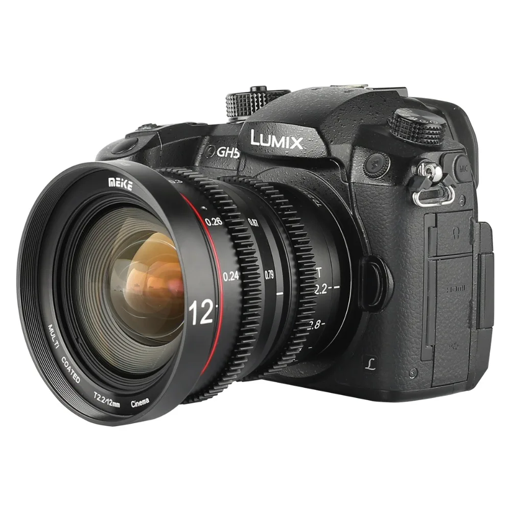 Meike 12 мм T2.2 ручная фокусировка портретный кино объектив для оlympus Panasonic MFT, M4/3 крепление G9 GX7 GX8 GH3 GH5 E-M5 E-P5 OM-D EM10