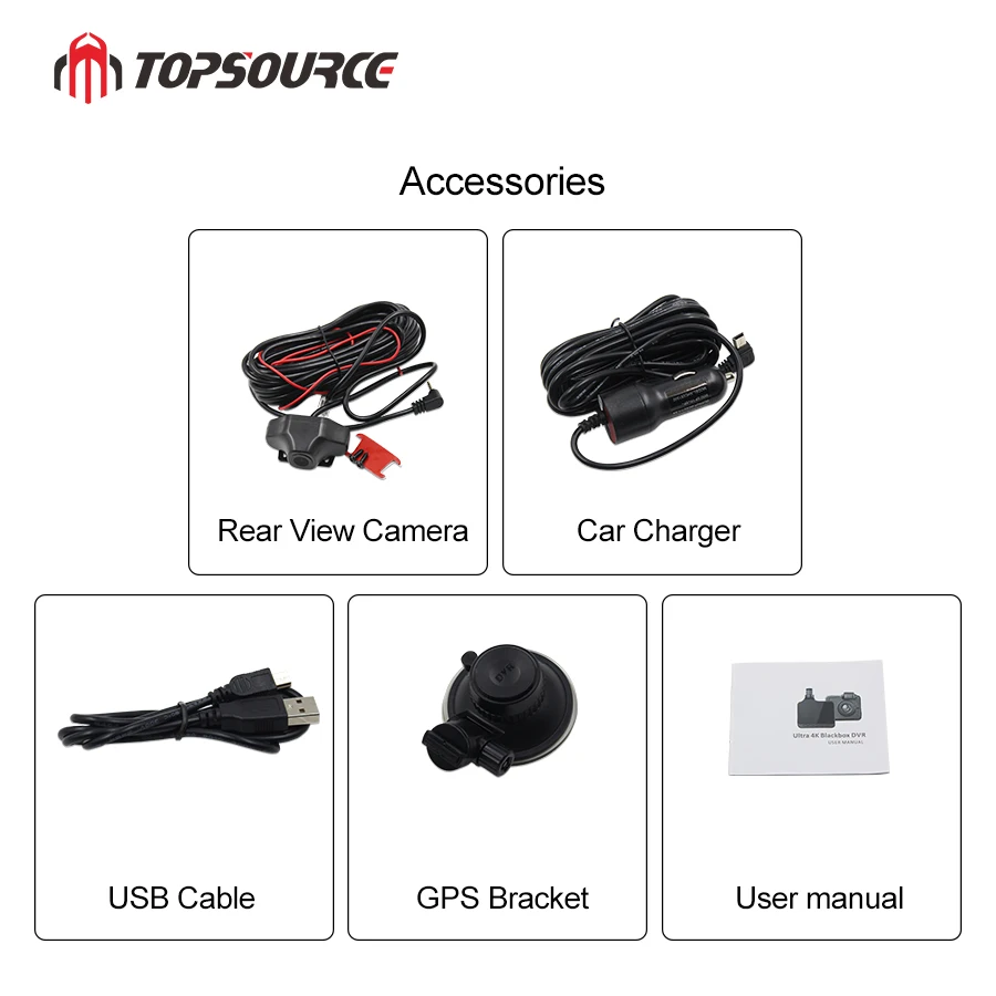 TOPSOURCE 4K 3840*2160p 30 кадров в секунду видеорегистратор для Путешествия автомобиля