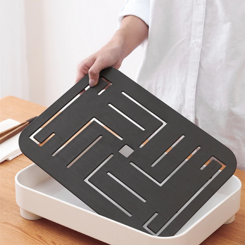 Minimalism and Modern Tea Tray Decoration Black White Nordic Style Set Multifunctional Square Storage 2021 | Дом и сад