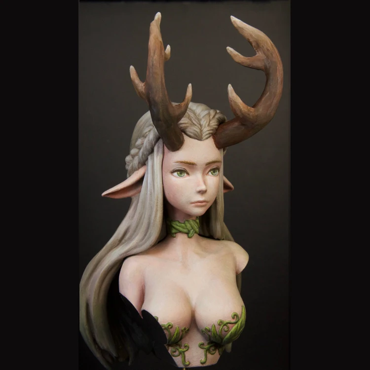 Смола Модель бюст GK Antler elf girl японская Фэнтези тема разобранный и Неокрашенный