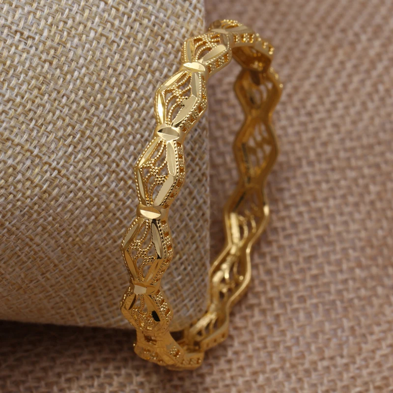 Annayoyo 24K Эфиопский золотые браслет для женщин Свадебные браслеты золото Цвет