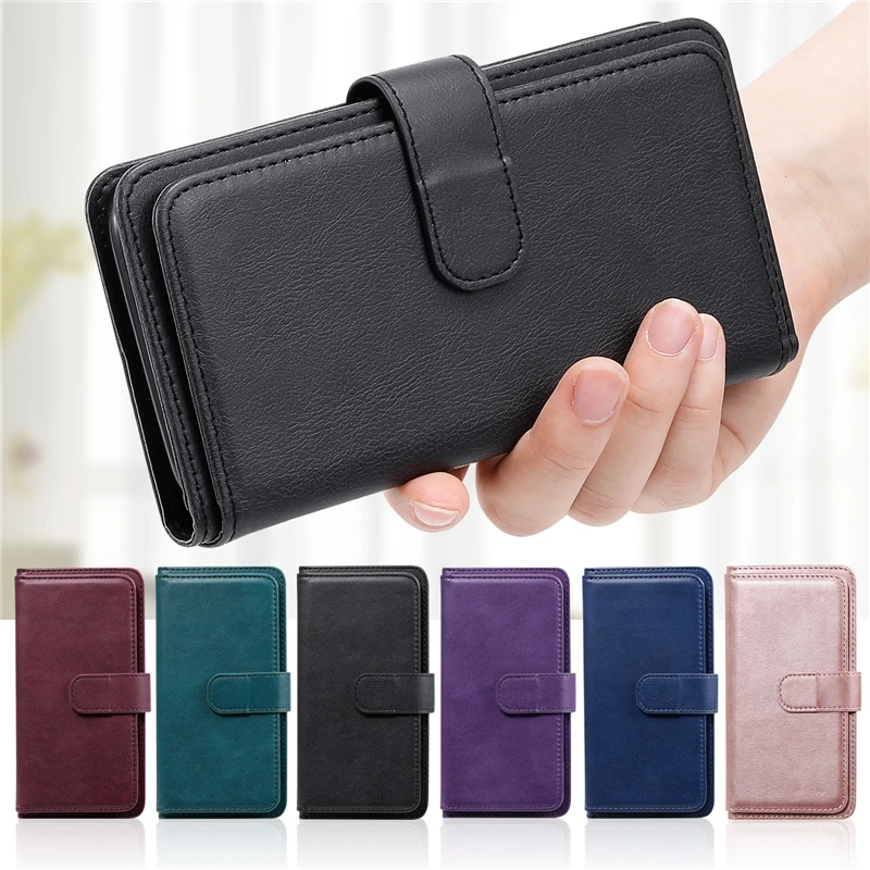 

Suitable for iPhone 12(5.1)(6.1)(6.7) 11 Pro Max XS Max XR X 6 6s 7 8 Plus SE 2020 Leather Wallet Case Cover
