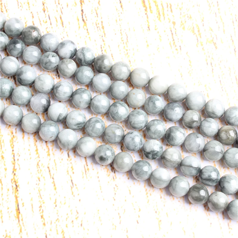 

4 6 8 10 12 mm Natural Hawkeye Beads Natural Stones Round Loose Beads For Jewelry Making Bracelet Necklace Diy