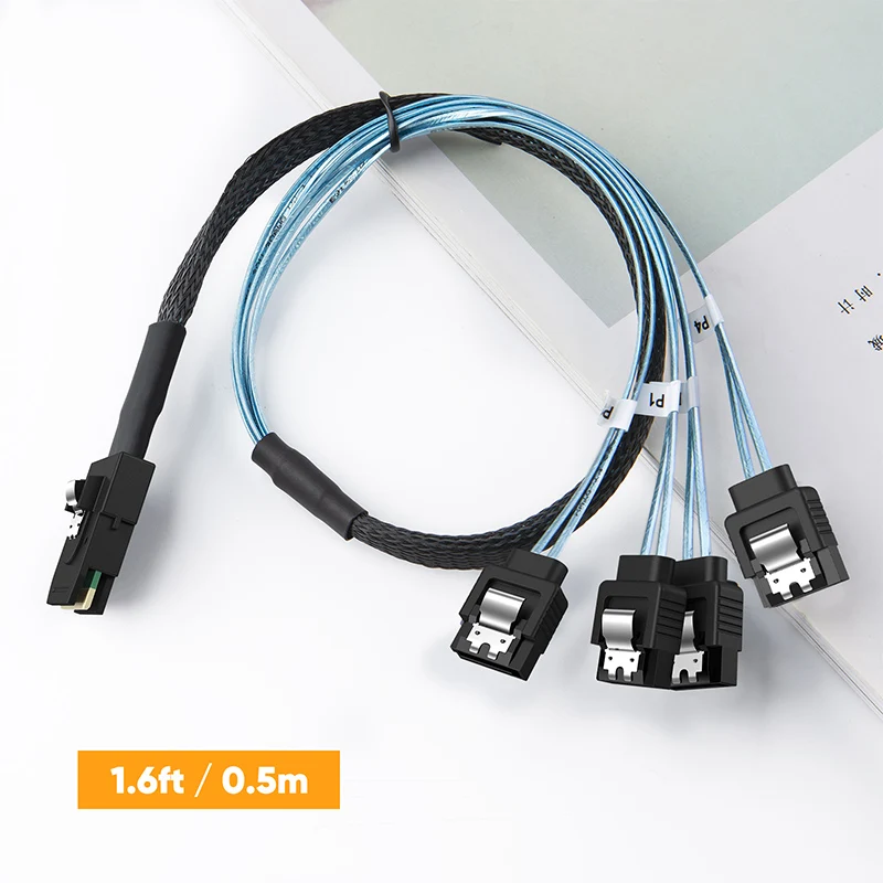 CableCreation Mini SAS SFF-8087 to 4 SATA Cable 36P 7P данные жесткого диска 50 см | Электроника