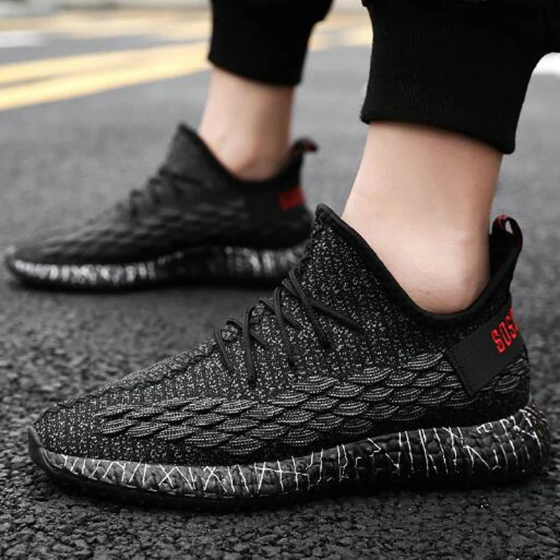 Мужские туфли кроссовки из сетчатого дышащего материала повседневная обувь для