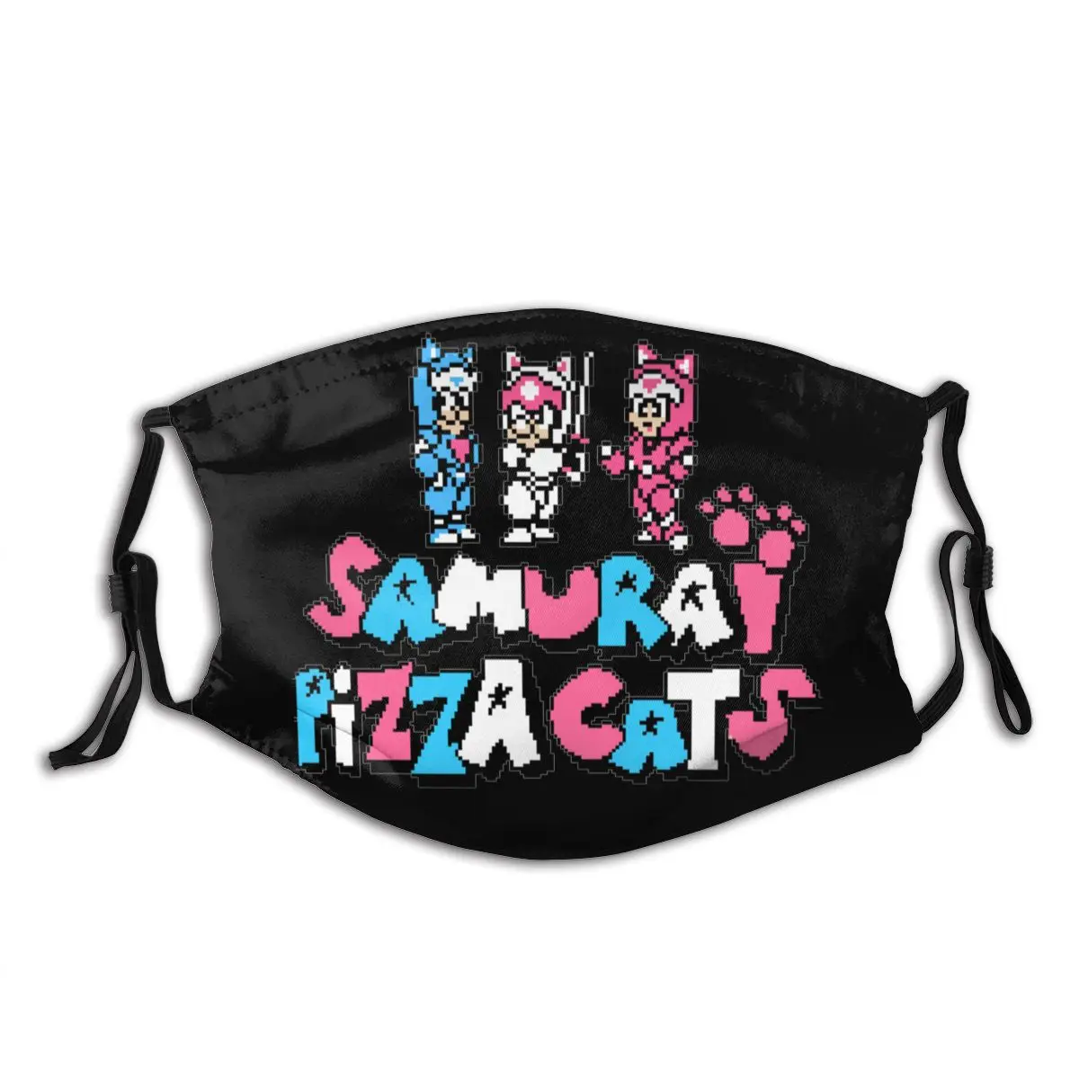 Маска для лица Samurai Pizza Cats 8-битная маска с фильтрами PM2.5 Пыленепроницаемая защиты