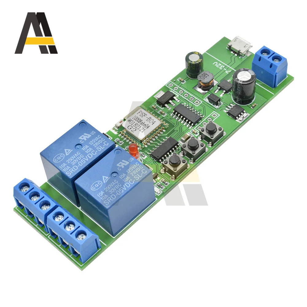 2CH Relay Module WIFI Smart Switch 7V-32V Tuya Control Timer for Home Alexa Google | Обустройство дома