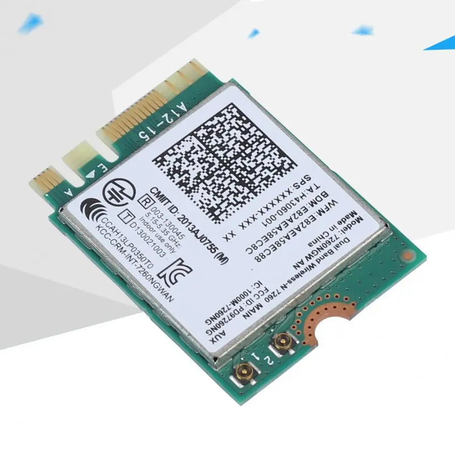Wifi карта для Intel 7260NGW беспроводная wifi 2 4G/5G Bluetooth 4 0 сетевая порта|Сетевые карты| |