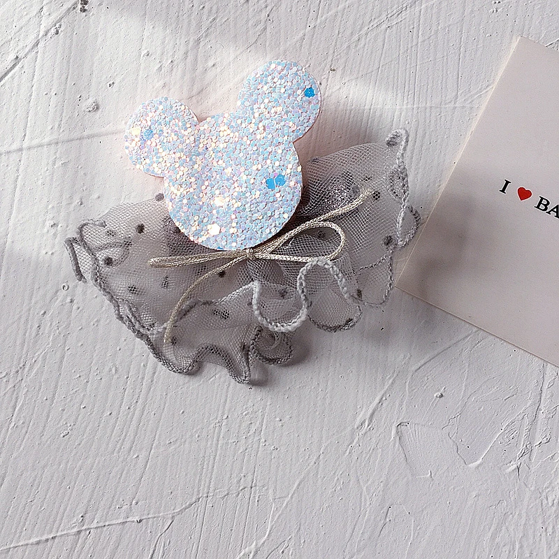 2020 New Fashion Sequin Hair Pins Disney Cartoon Cute Children Accessories Mickey Minnie Mouse Girl Kids Clip Headwear |