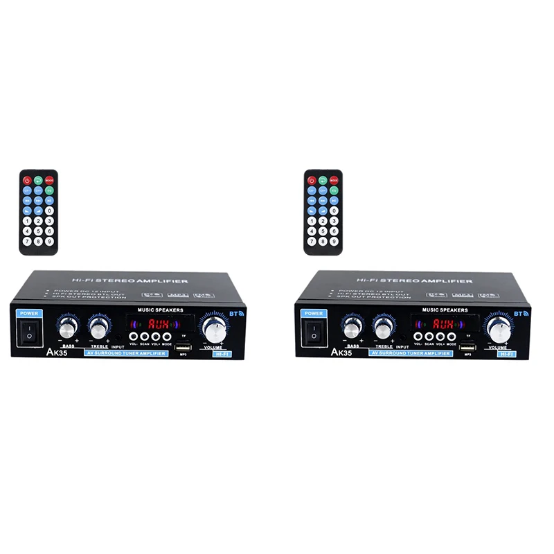 

Цифровой усилитель мощности, Плата усилителя мощности Bluetooth 5,0 AUX, стерео аудио AMP модуль для домашней музыки