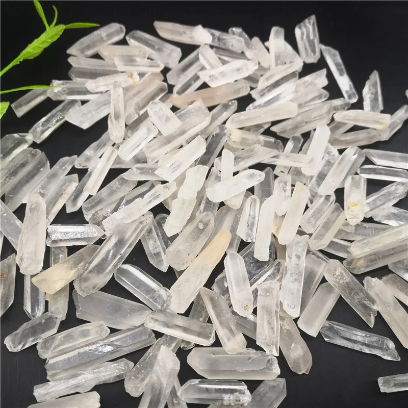 Natural Quartz White Aura Lemurian Seed Crystal Stones Point Specimen Decoration and Minerals | Дом и сад
