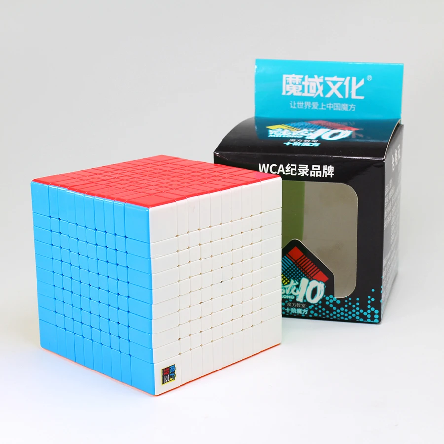 stickerless Moyu Yuhu Meilong 10x10x10 кубик без наклеек матовая поверхность 10x10 Magic Скорость куб головоломка 10 слоев Cubo развивающая игрушка - Цвет: stickerless