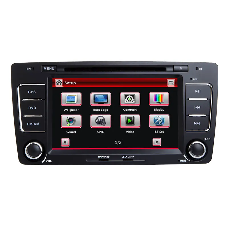 Автомагнитола 2 Din с DVD-плеером для Skoda Octavia A 5 A5 3 Yeti 2008 2009 2010 2011 2012 2013 2014 мультимедиа