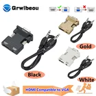 Адаптер HDMI-совместимый с VGA, переходник штырь-гнездо с HDMI на VGA, преобразователь, адаптер 1080P, цифро-аналоговое видео, аудио для планшета