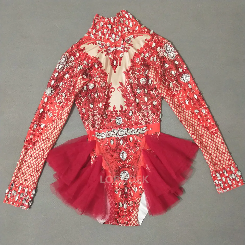 Красный розовый желтый вуаль боди со стразами и рюшами узкий купальник с