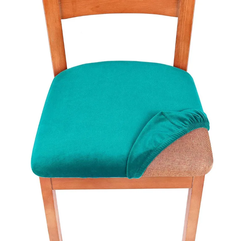 

1 Piece Stretch Velvet Fabric Chair Cover Seat Chair Covers Seat Case Restaurant Banquet Dining Home Party Decoration