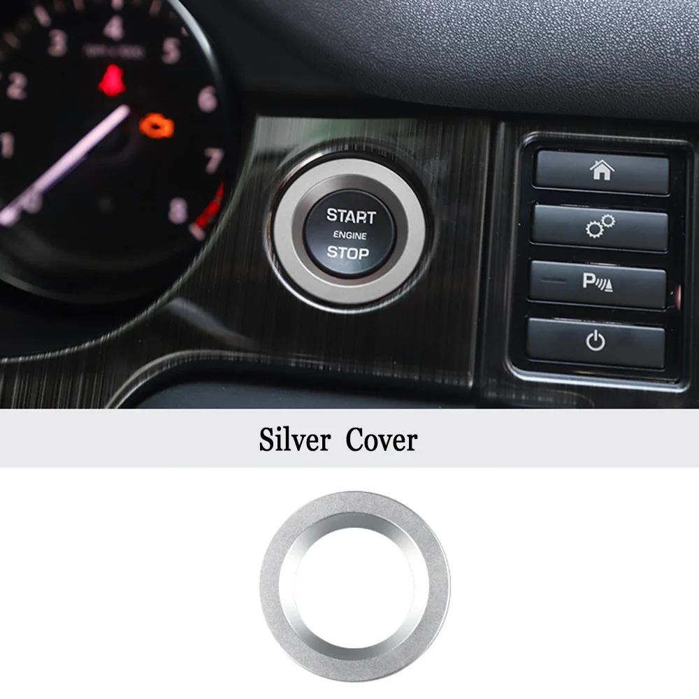 Для Land Rover Discovery4 V SPORT LR Range Rover Sport Car кнопка запуска стоп декоративное кольцо накладка L462 L550 наклейка для автомобиля - Название цвета: silver ring