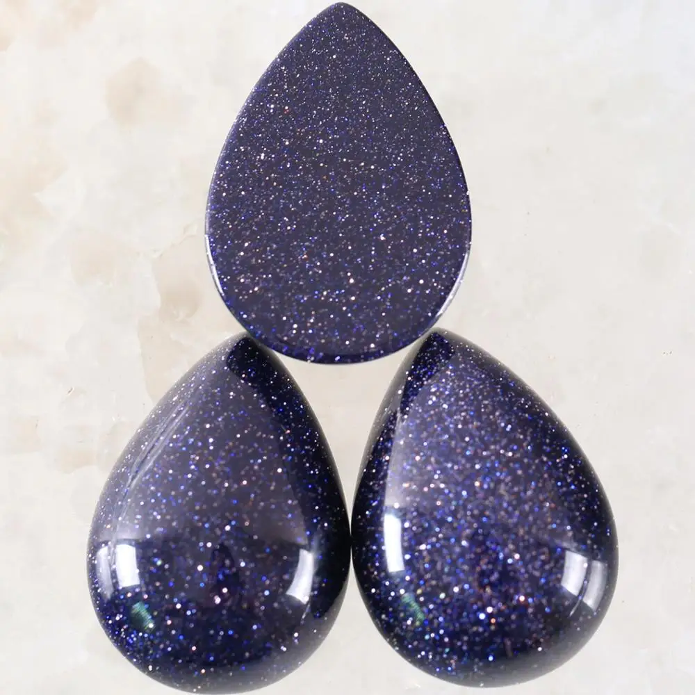 5 шт. Кабошон из натурального камня без отверстия бусины в форме капли воды для