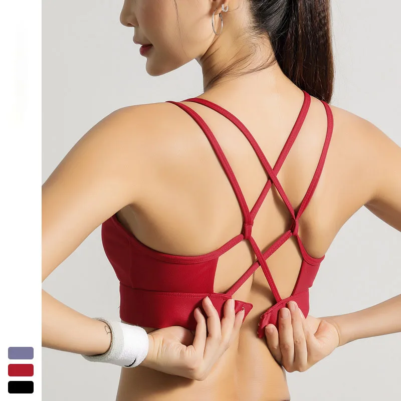 

Push Up Sports Bra Women Shockproof Running Padded Sexy Seamless Brassiere Sport Bra Top For Yoga Fitness Workout Active Wear