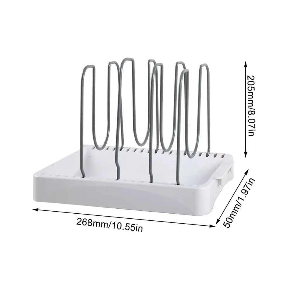 

Multifunctional Kitchen Supplies Adjustable Pot Rack Pot Cover Rack Storage Rack Pot Drain Storage Rack