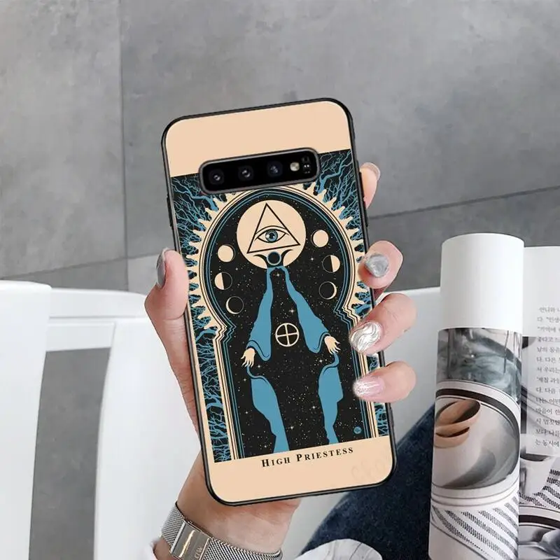 

Witches moon Tarot Mystery totem Phone Case For Samsung Galaxy S7 S8 S9 S10 S10e S20 s21 s30 plus lite Ultra 5g