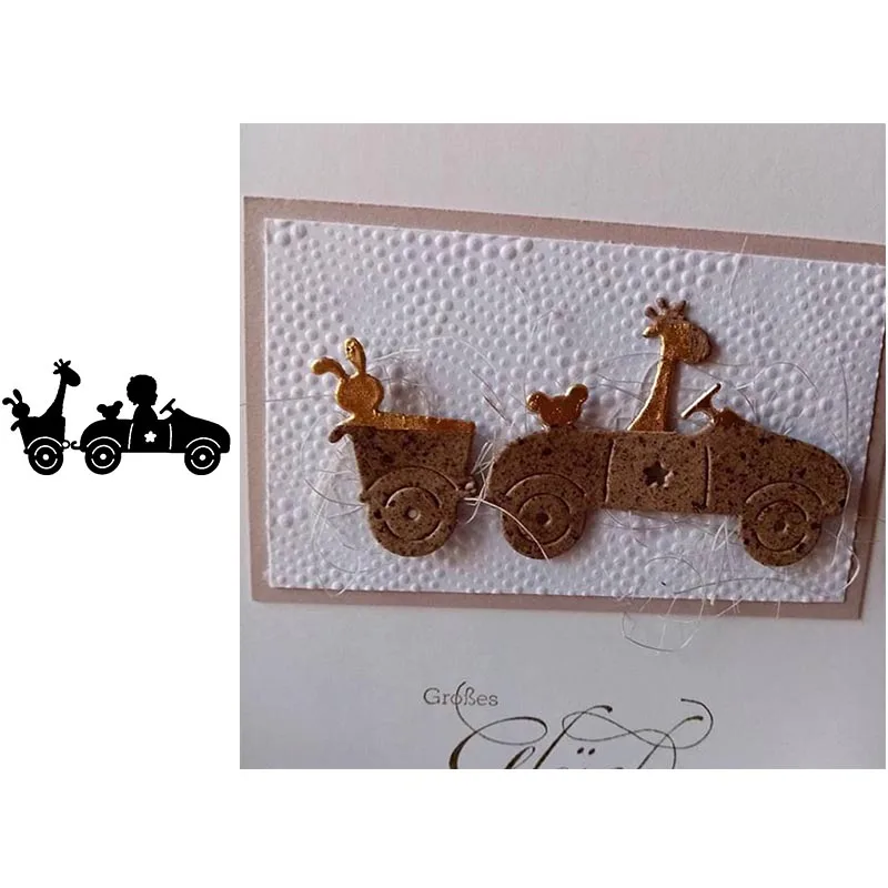 

metal cutting dies Car with trailer cut die mold new 2020 Scrapbook cards making paper craft knife mould blade punch diecut
