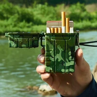 waterproof cigarette case lighter for outdoor travel windproof electronic lighters for smoker boy usb charging cigarette lighter