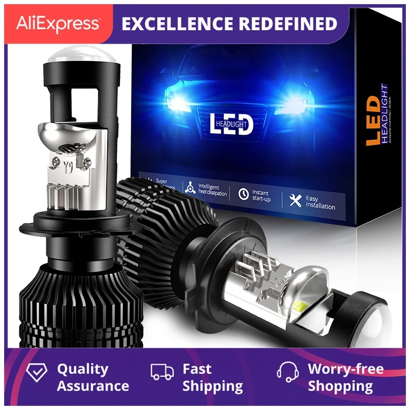 

Миниатюрная Светодиодная лампа H7, линза для проектора, автомобильная фара, лампа 70 Вт/пара, 16000lm 12v Rhd Lhd