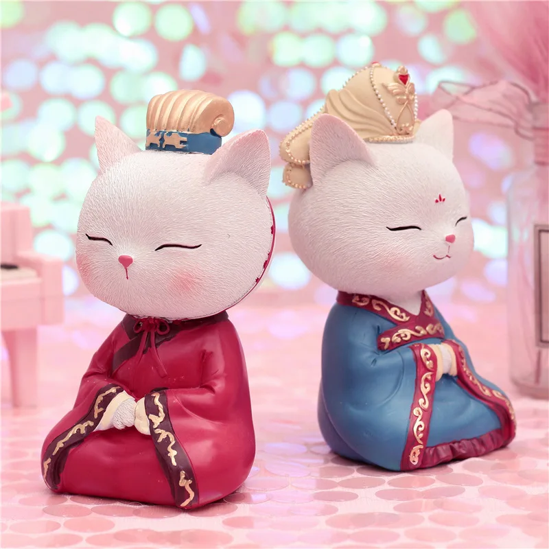 Милая девочка украшение в виде сердца кошка копилка белая настольная маленькое
