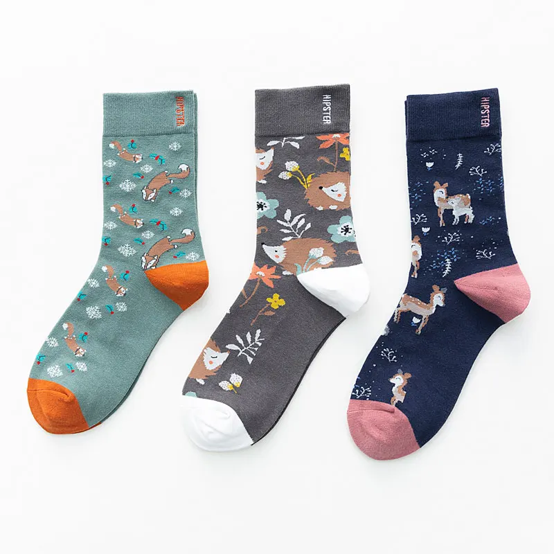 Носки женские разноцветные из натурального хлопка Размеры 35 43|Носки| |