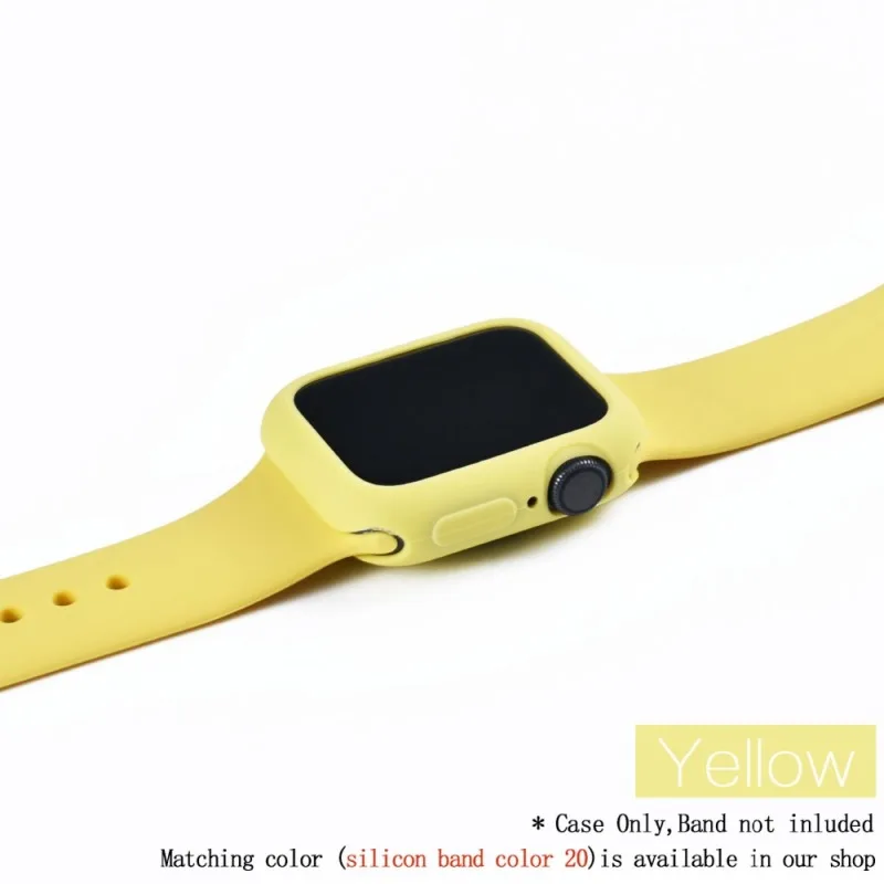 Силиконовый мягкий чехол для Apple Watch 44 мм 40 защитный apple watch 6 SE 5 4 3 2 1 42 38 аксессуары