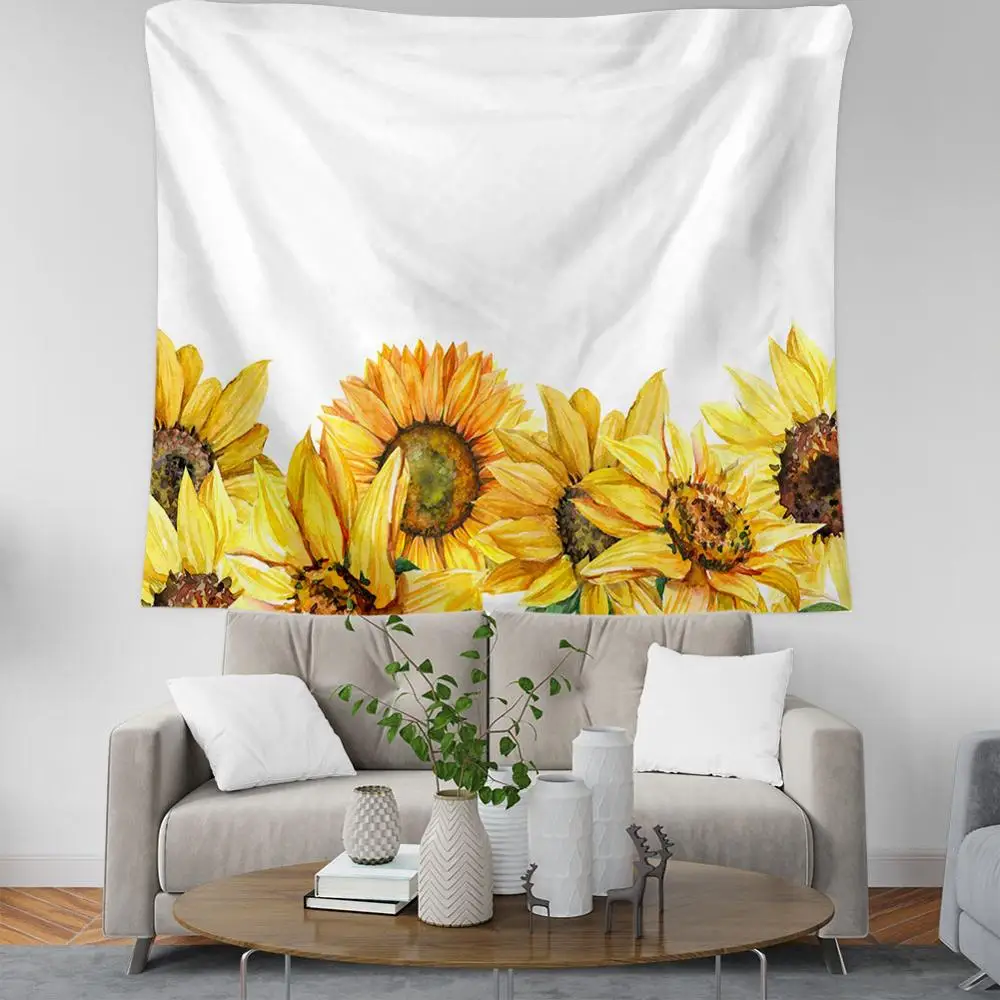 

PLstar Cosmos Bohemian style sunflower oil painting Tapestry 3D Printing Tapestrying Rectangular Home Decor Wall Hanging style-3