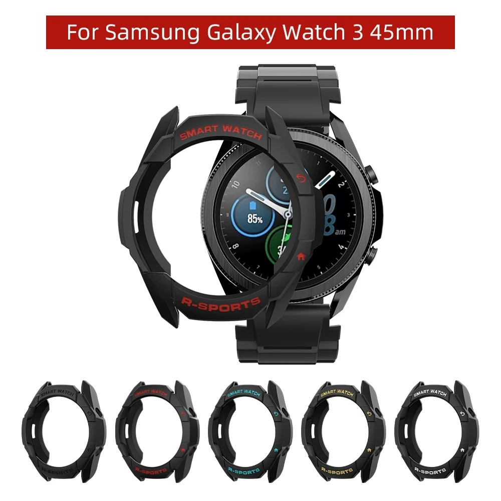 

SIKAI 2021 Case For Samsung Galaxy Watch 3 45mm TPU Shell Protector Cover Band Strap Bracelet Charger for Galaxy Watch 3 45mm