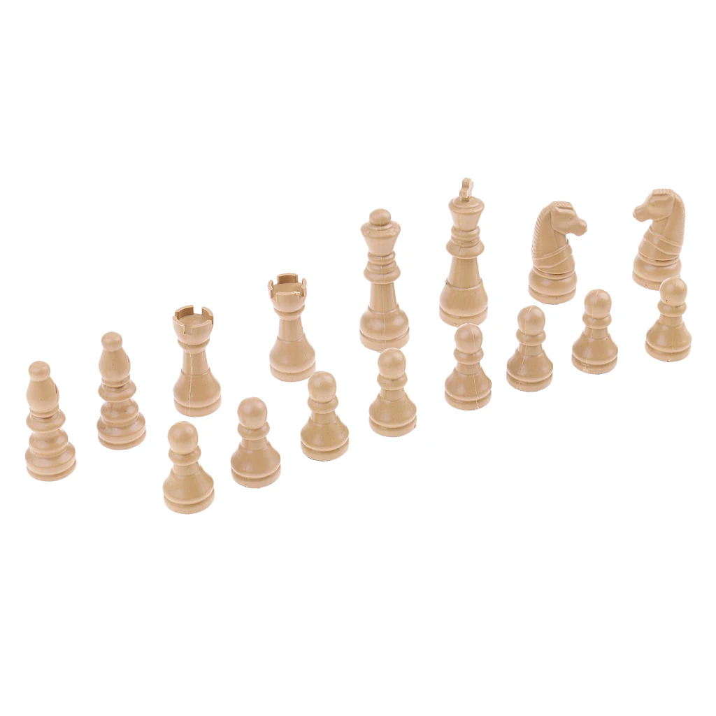 Пластиковые шахматные фигурки сменные Chessmen пешки для настольных игр 32 шт. полный