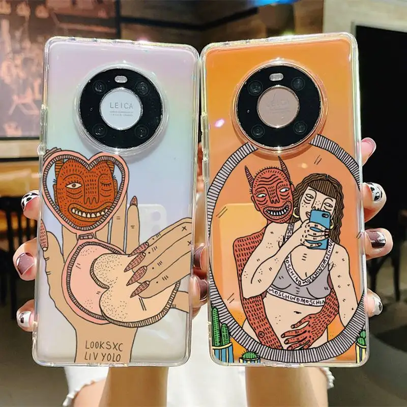 

Polly Nor Women Art Phone Case For Huawei P 20 30 40 pro lite Psmart2019 Honor 8 10 20 Y5 6 2019 Nova3E