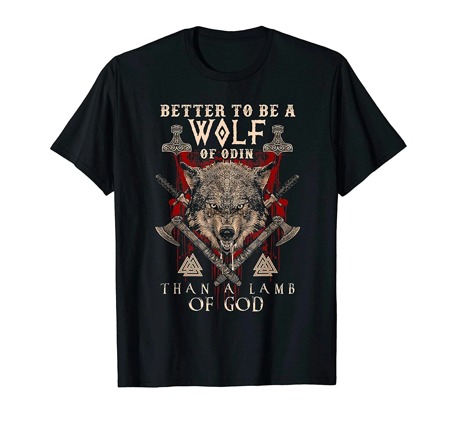 

WOLF OF ODIN лучше быть волком Odin чем-футболки, Подарочная футболка