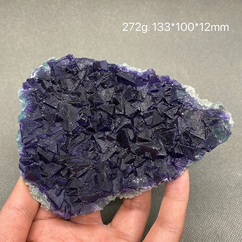 

100% Natural purple stepped fluorite cluster mineral specimens Gem level Stones and crystals