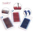 Ресницы Накладные разноцветные индивидуальные для наращивания, мягкие натуральные ресницы из норки, 12 линий, три вида, для макияжа