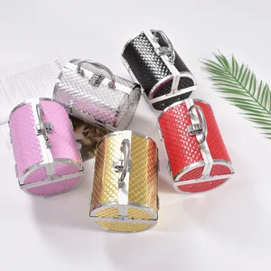 Чехол для косметики из алюминиевого сплава, с отделениями для подушек, Блокируемая коробка для ювелирных изделий