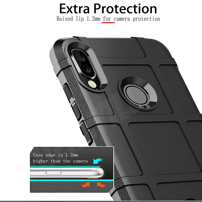 Y7 2019 case For huawei Anti-shock Shockproof Armor Rubber Bumper Protection Phone Cover | Мобильные телефоны и