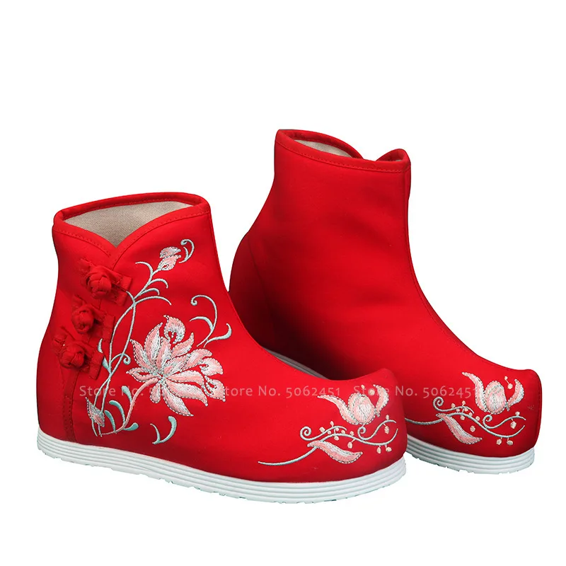 Женские ботинки в традиционном китайском стиле Hangfu парусиновая обувь с