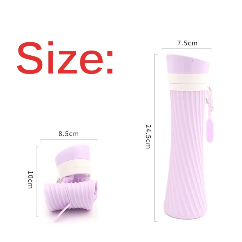 Креативная бутылка для воды многоразовые складные силиконовые бутылки с защитой