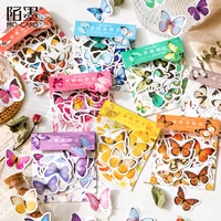 45sheetspack kawaii cute butterfly nature stickers album diary scrapbooking label school office supplies n1016
