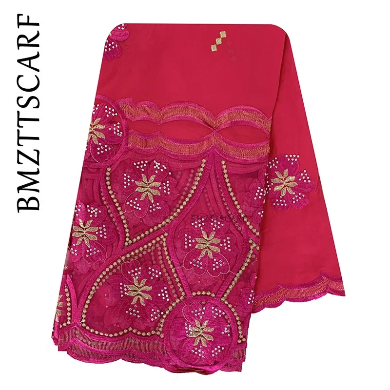 

Latest african Women Scarfs Soft Chiffon Scarf Splice with Net Heavy Chiffon Scarfs for pray scarfs BM1001