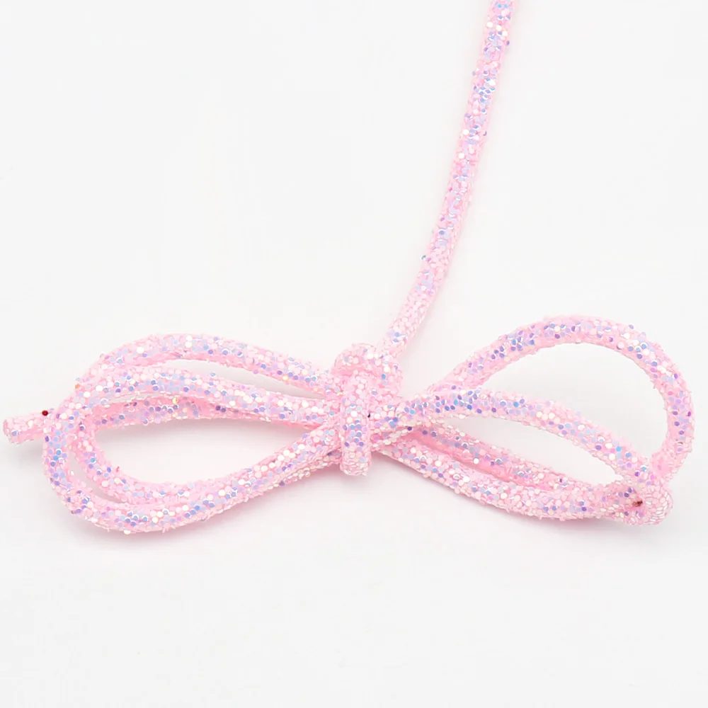 pink IBOWS 2 метра 4 мм Блестящий тюбик с блестками для одежды, обуви, аксессуаров, ювелирных изделий, браслетов ручной работы - Цвет: pink