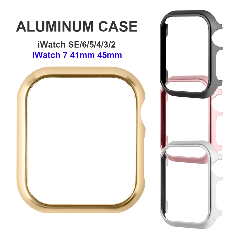 Marco de cubierta protectora de parachoques de Metal para Apple Watch, accesorios...