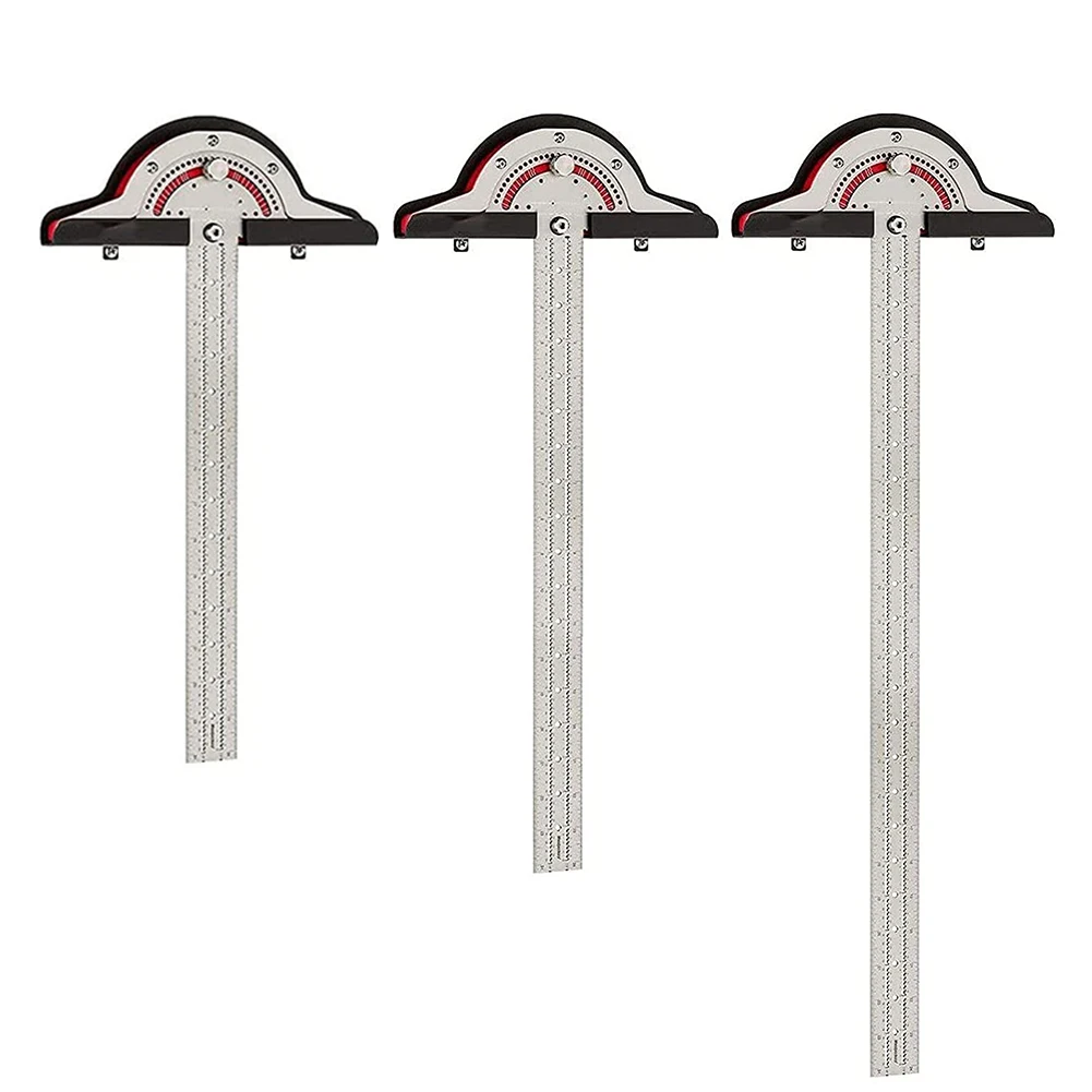 

10/15/20 Inch Woodworkers Edge Rule Efficient Protractor Angle Protractor Woodworking Ruler Angle Measure Metal Carpentry Tool