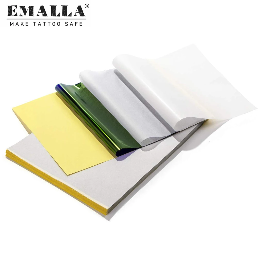 

EMALLA Professional 30 листов бумага для переноса татуировок расходные материалы для тату термальная бумага для трафарета для машины для переноса та...
