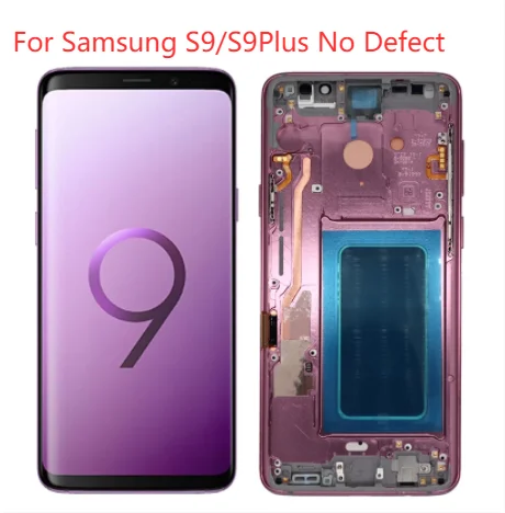 Monitor Original para Samsung Galaxy S9 Plus con bisel para Samsung S9 G960F S9 Plus G965F, montaje de digitalizador con pantalla t&aacute;ctil LCD-0