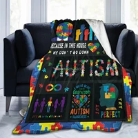 autism awareness soft throw blanket for women men kid lightweight fleece blanket for couch sofa